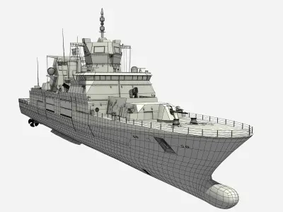 TYPE 125 BADEN WURTTEMBERG CLASS FRIGATE 3D model