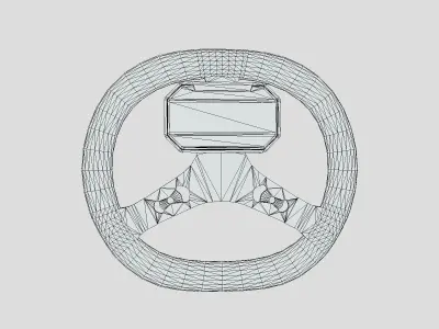 Steering Wheel KZ Karts Low Poly PBR Realistic Low-poly 3D model