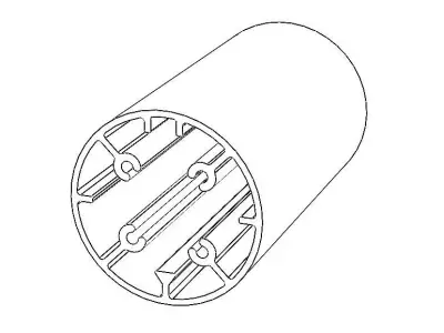 Aluminum Extruded Round Tube for Jigs Low-poly 3D model