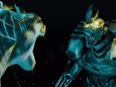 GODZILLA vs KIRYU Free low-poly 3D model