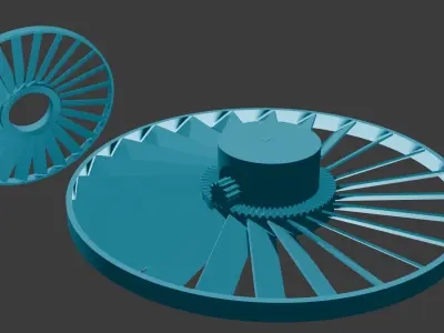 Flying fan toy Free 3D model