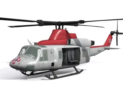 Medical helicopter Low-poly 3D model
