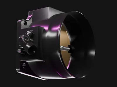 Car compressor throttle 3D model