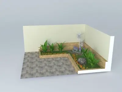 Small garden Free 3D model