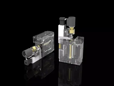 Single Jet Lighter Mechanism with Tank Free 3D model