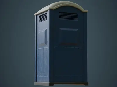 Portable Toilet 3B Low-poly 3D model