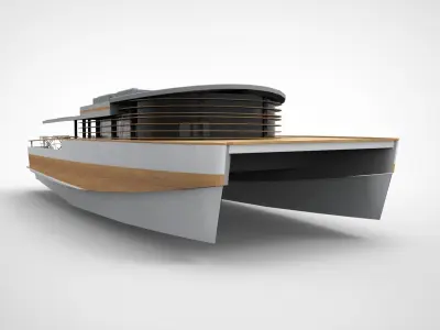 River Restaurant yacht 3D model