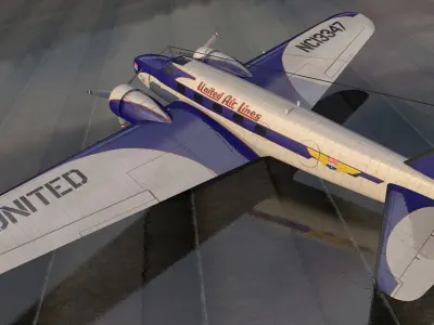 Boeing 247 - Boeing C-73 3D model