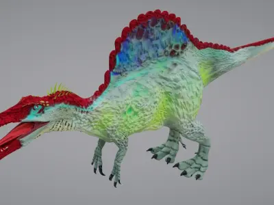 Spinosaurus dinosaur 3D model