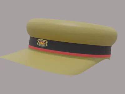 Police Cap 3d Model Free 3D model
