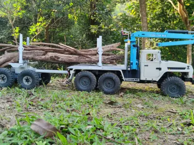 4320 Logging bed and trailer for TRX6 - 1-10 RC body attachment 3D print model