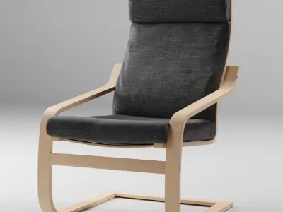 Poang Armchair high-poly Free 3D model