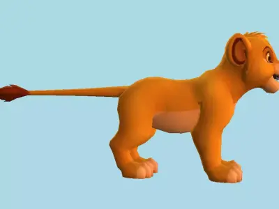 Lion kids leon  Low-poly 3D model