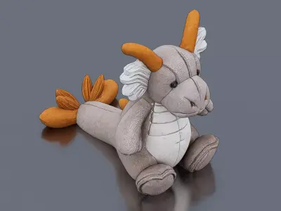 Dragon Plush Low-poly 3D model