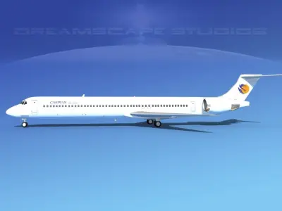 McDonnell Douglas MD83 Caspian Airlines 3D model