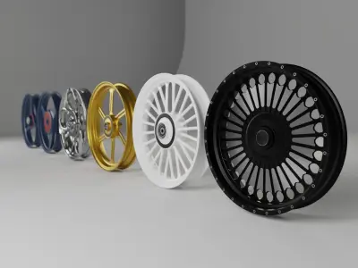 Motorcycle Mags Set Free 3D model