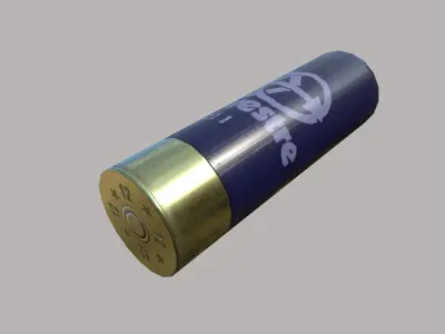 12 gauge slug Low-poly 3D model