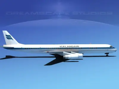 Douglas DC-8-63 Icelandair 3D model