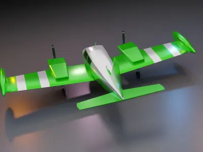 Private Plane - Low Poly Low-poly 3D model