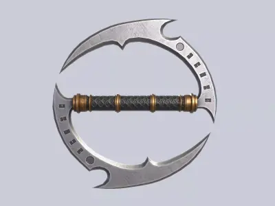 Fantasy chakram Low-poly 3D model order