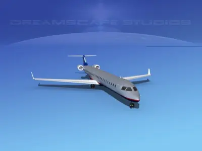 Bombardier CRJ1000 United Airlines Express 3D model
