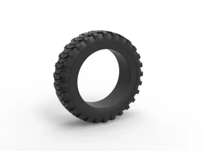 Military tire 13 Scale 1 to 25 3D print model