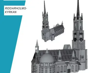 Riddarholmskyrkan 3D print model