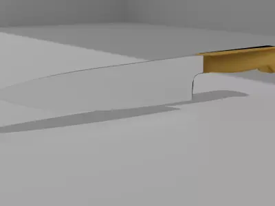 Universal kitchen knife Free 3D model