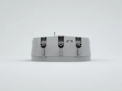 BL 6 inch 152mm MKXIII Triple Naval Gun 3D model