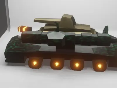 easy aim tank Free low-poly 3D model