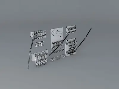 Guitar bridges Free 3D model