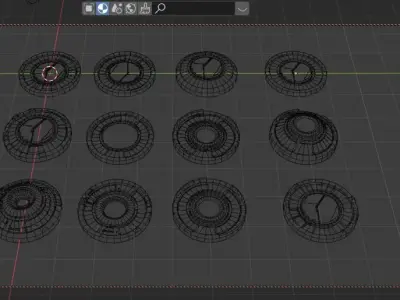 3D mech HUDS KITBASH Low-poly 3D model Low-poly 3D model