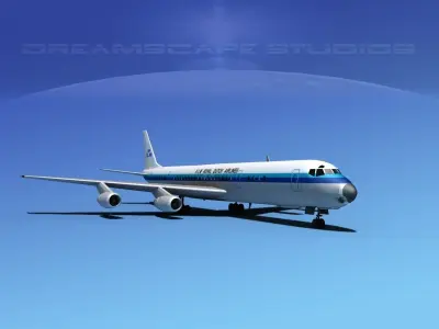 Douglas DC-8-63 KLM Royal Dutch 3D model
