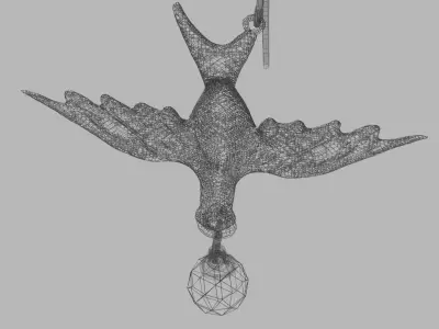 3 No Earrings  Low-poly 3D model