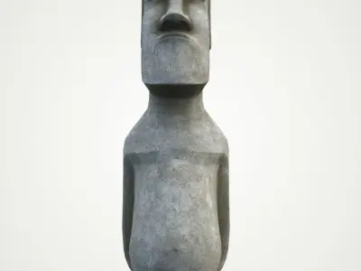 Moai statue 4k Bonus Printable Low-poly 3D model