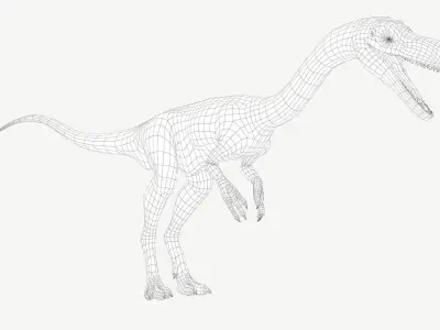 Coelophysis dinosaur Low-poly 3D model