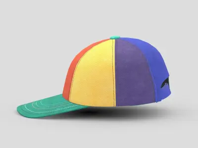 Colorful Hat Low Poly PBR Realistic Low-poly 3D model