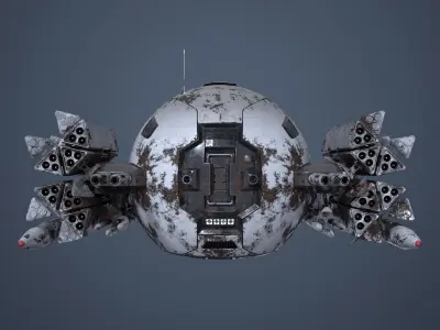 Military Drone Mk1 Rusted 3D model