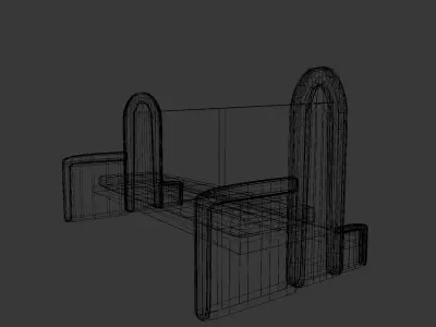 Church Bench Free 3D model