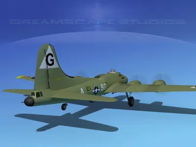 Boeing B-17F Flying Fortress HP V04 3D model