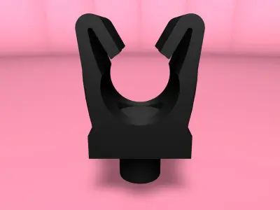 Rotating clip with screw Low-poly 3D model