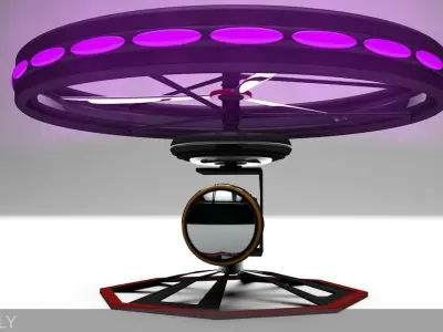 High-End Camera UAV Drone Low-poly 3D model