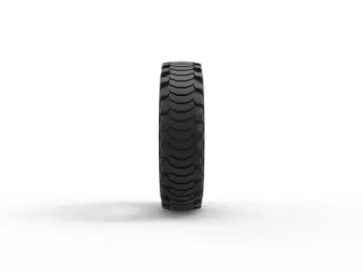 Military tire 13 Scale 1 to 25 3D print model