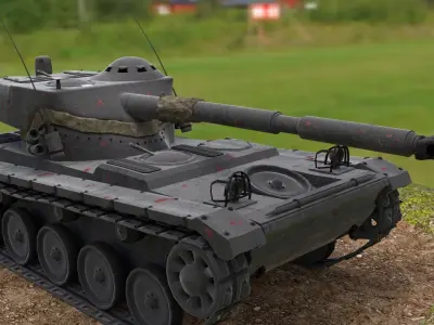 Tank AMX-13 105mm 3D model