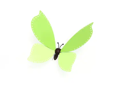 Butterfly Wing Flapping 01 Animated for Game Low-poly 3D model