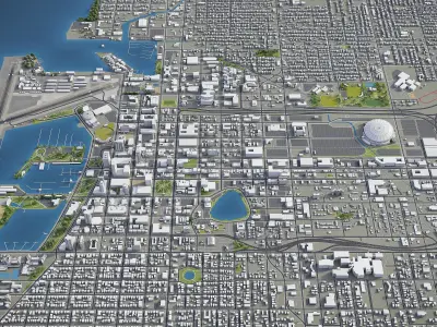 St Petersburg Low-poly 3D model