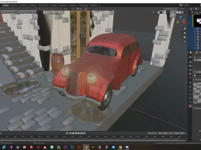 Low-poly italy installation Low-poly 3D model