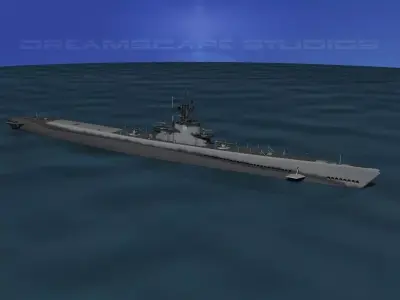 Balao Class Submarine USS Lagardo SS371 3D model