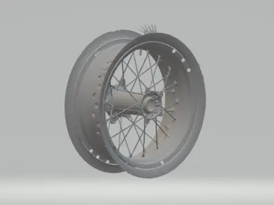 Aprilia SXV550 rear hub wheel scan 3D model