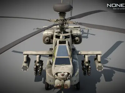 Boeing AH-64D Apache Longbow Attack Helicopter 3D model